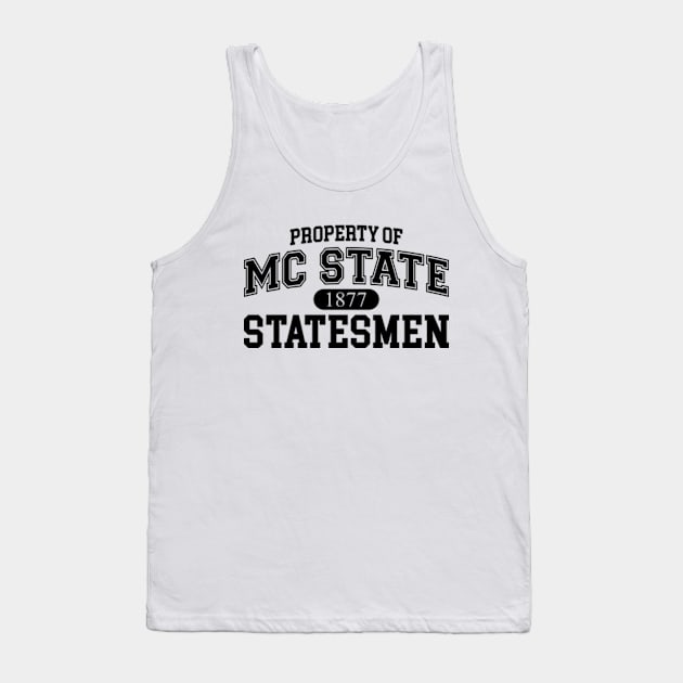 Property Of MC State Tank Top by Three Meat Curry